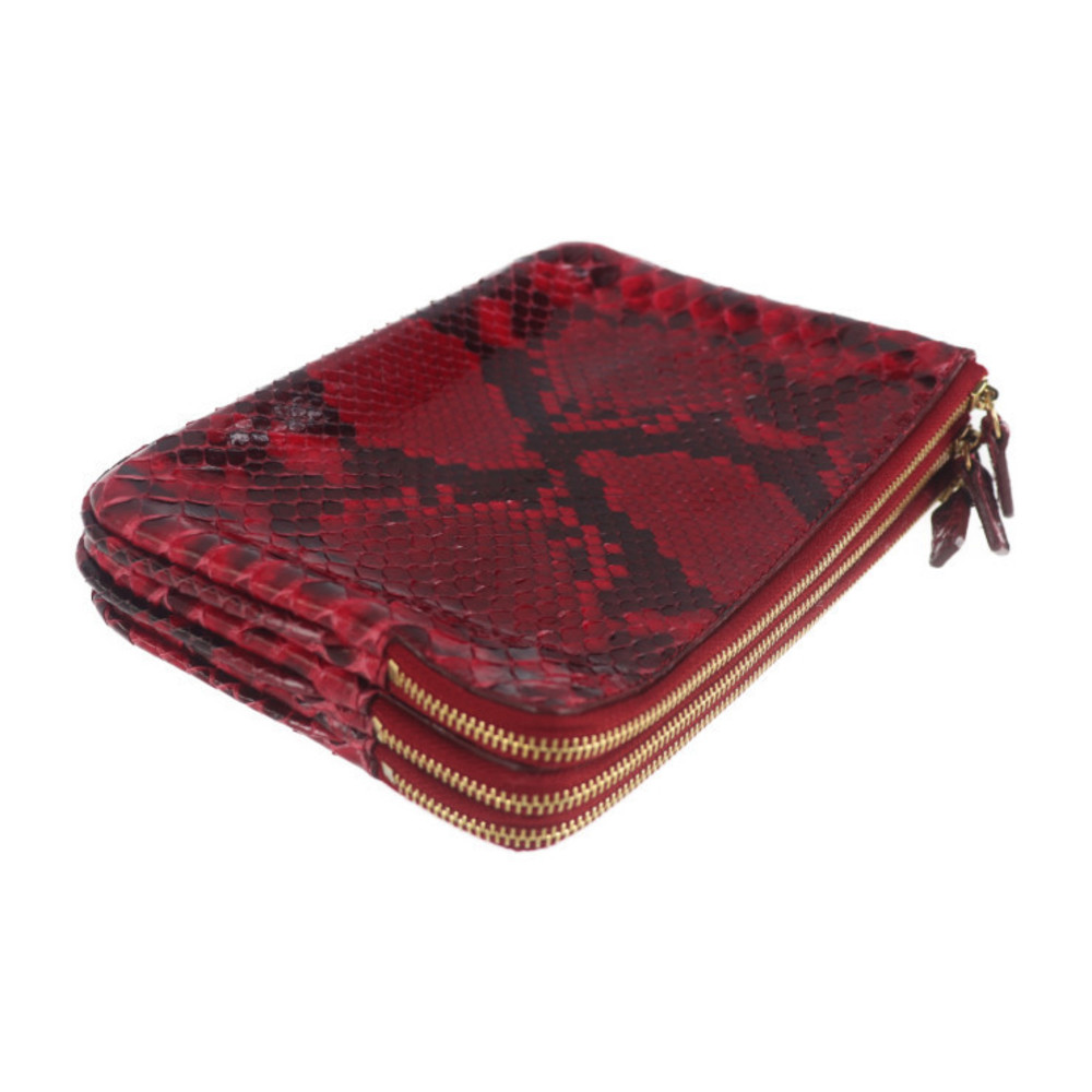 Celine Trio Python Clutch Bag Red - image 5